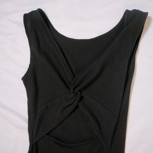 Black midi dress